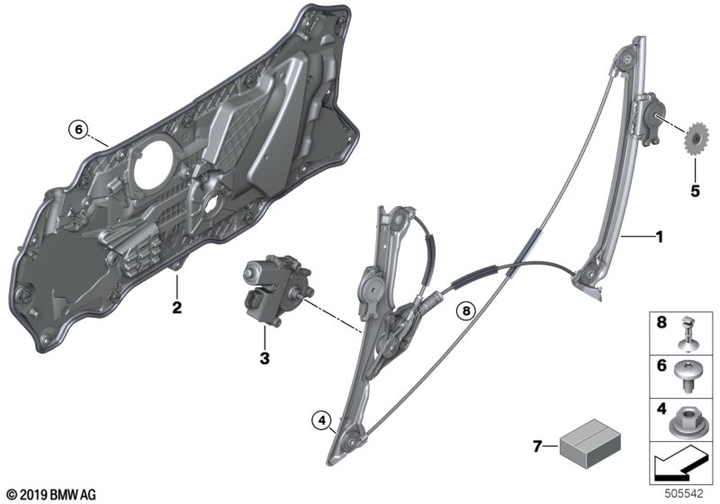 Genuine BMW 51487418094 G14 G15 Carrier, Door Front Right (Inc. 840iX, 840dX & M850iX) | ML Performance UK Car Parts