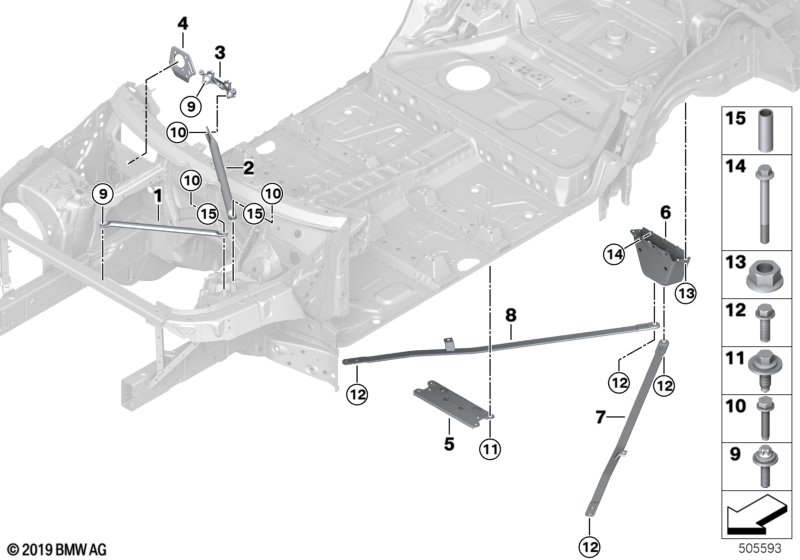 Genuine BMW 51618736999 G06 G05 G07 Torsion Link, Rear Left (Inc. X6 40iX, X7 M50iX & X7 M50dX) | ML Performance UK Car Parts