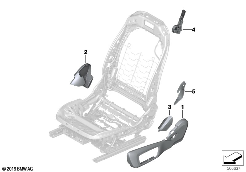 Genuine BMW 52107995516 G15 G16 G14 Seat Trim Outer Right NACHTBLAU (Inc. 840i, M850iX & 840iX) | ML Performance UK Car Parts