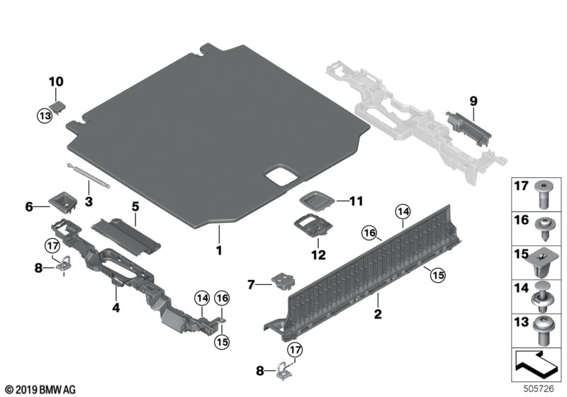 Genuine BMW 51477938234 G05 Loading Sill Cover MOKKA (Inc. X5) | ML Performance UK Car Parts