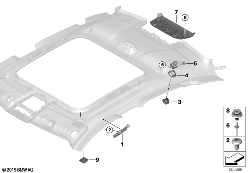 Genuine BMW 51167321756 F16 Clothes Hook OYSTER (Inc. 428iX, 440iX & 440i) | ML Performance UK Car Parts