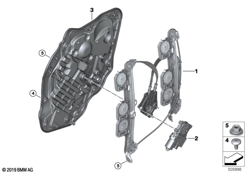 Genuine BMW 61359854232 F44 Drive, Window Lifter, Rear Right (Inc. 228iX, M235iX & 220d) | ML Performance UK Car Parts