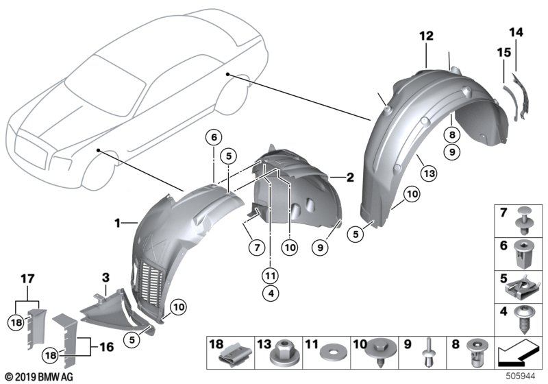 Genuine BMW 07149180796 RR4 RR5 Clamp (Inc. Ghost, Wraith & Ghost EWB) | ML Performance UK Car Parts