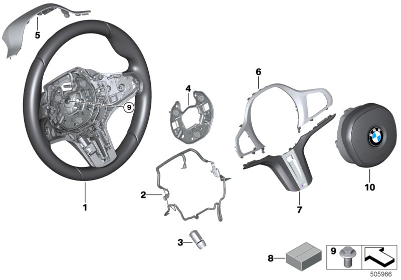 Genuine BMW 32308746678 G29 F44 G20 Decor Trim Cover, Steering Wheel (Inc. 218i, 228iX & M340iX) | ML Performance UK Car Parts