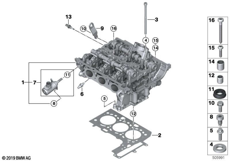 Genuine BMW 11128630684 F36 I12 F48 Cylinder Head Gasket Asbestos-Free 1,00mm (+0,3) (Inc. 216i, 318i & 118i) | ML Performance UK Car Parts