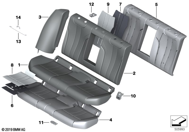 Genuine BMW 52207451012 G30 Cover Isofix CANBERRABEIGE (Inc. 530eX, M550iX & 540dX) | ML Performance UK Car Parts