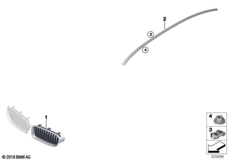 Genuine BMW 51137333272 F31 Roof Molding Prime-Coated Right (Inc. 330dX, 328i & 328dX) | ML Performance UK Car Parts