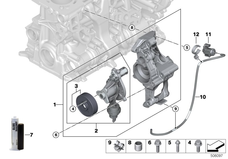 Genuine BMW 11518663674 G11 G12 Belt Pulley, Coolant Pump (Inc. 330e, 740eX & 745Le) | ML Performance UK Car Parts