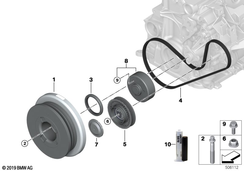 Genuine BMW 11239455972 G12 G05 G11 Vibration Damper (Inc. 745LeX, 745eX & 745Le) | ML Performance UK Car Parts