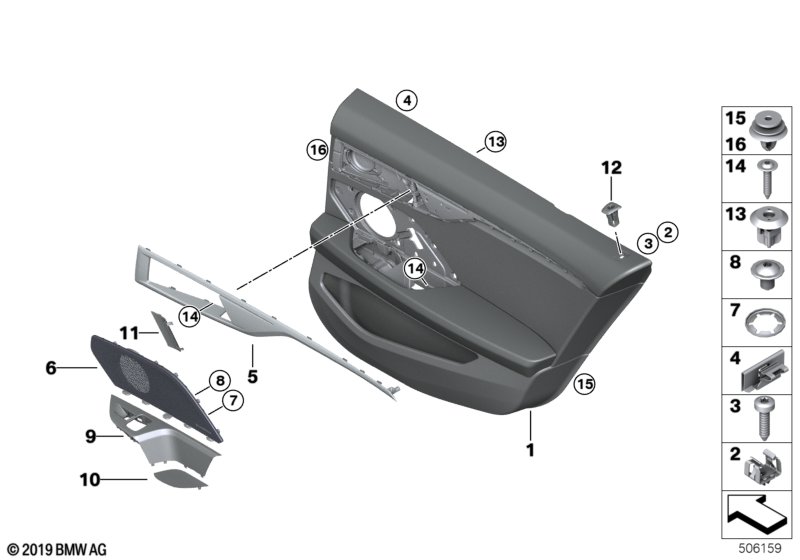 Genuine BMW 51429500400 G16 Door Trim Panel, Rear, Right BLACK (Inc. 840dX, 840i & 840iX) | ML Performance UK Car Parts