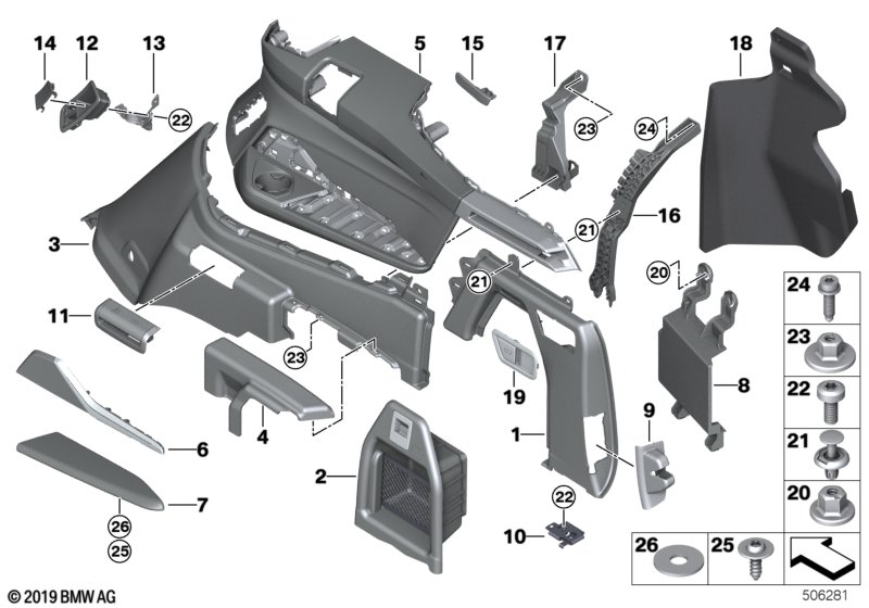 Genuine BMW 51477483974 G07 Rear Right Trunk Trim ANTHRAZIT (Inc. X7 M50iX, X7 40iX & X7 30dX) | ML Performance UK Car Parts