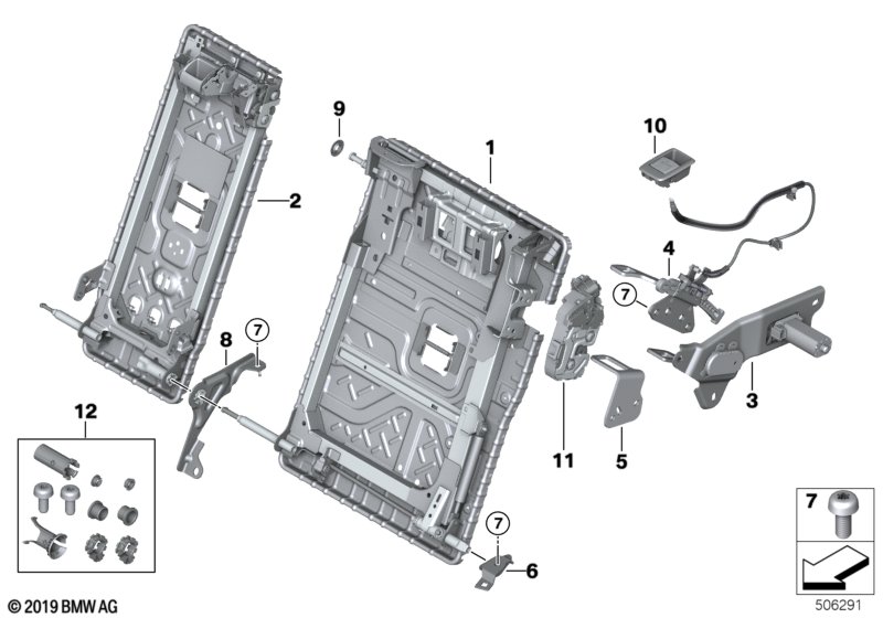 Genuine BMW 52207385919 G31 Cargo Adjuster, Rear Left (Inc. 530d, 525d & M550dX) | ML Performance UK Car Parts