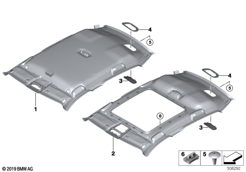 Genuine BMW 07147212593 F11 F48 M Clip, Panoramic Glass Sunroof (Inc. 750i) | ML Performance UK Car Parts