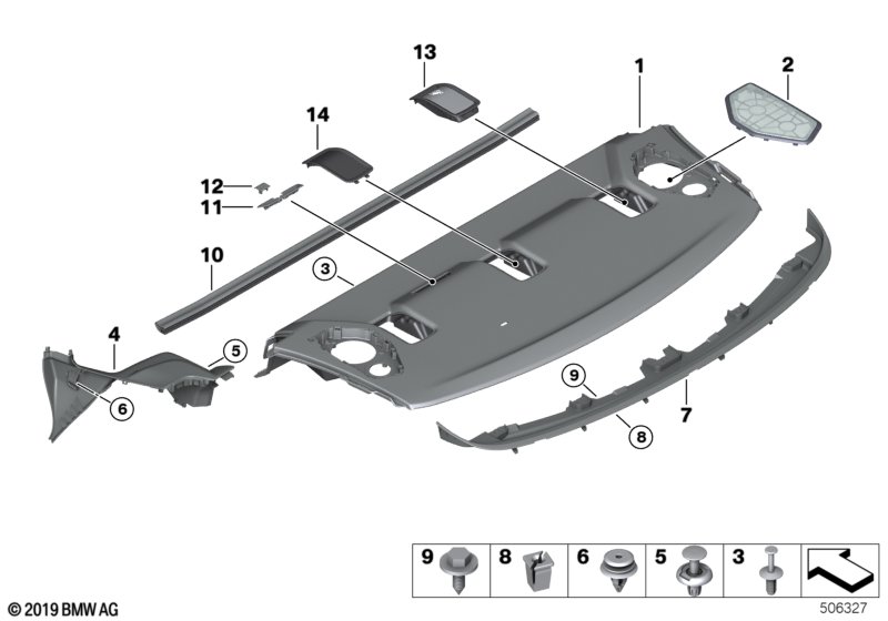 Genuine BMW 51466999468 F44 Rear Window Shelf BLACK (Inc. 220d, 228iX & 218i) | ML Performance UK Car Parts