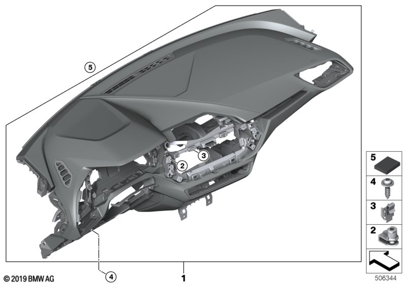 Genuine BMW 51456962642 F40 F44 I.Panel With Ornamental Seam, Walnut SCHWARZ/SCHWARZ (Inc. 116d, 228iX & 120dX) | ML Performance UK Car Parts