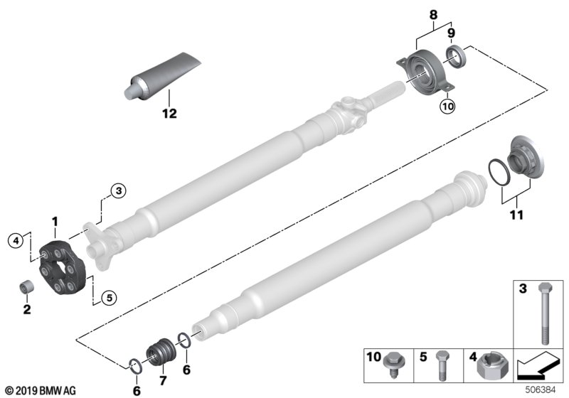 Genuine BMW Mini 26118485603 G15 G16 G14 Center Mount, Aluminium (Inc. 840iX) | ML Performance UK Car Parts