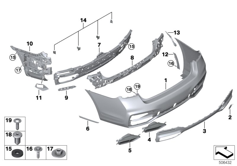 Genuine BMW 51128082247 G11 G12 Cover, Tow Fitting, Rear, Primed M (Inc. 745LeX, 745e & 750dX) | ML Performance UK Car Parts