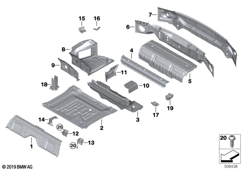 Genuine BMW 41007499085 G15 F93 F91 Reinforcement Side Member Bottom Left (Inc. 840i, M850iX & 840iX) | ML Performance UK Car Parts