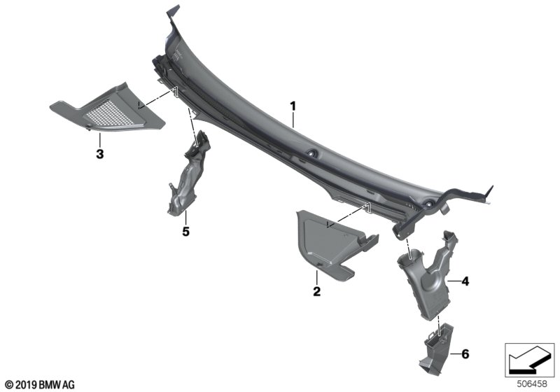 Genuine BMW 51717434887 G06 G05 G07 Water Drain Channel, Lower Left (Inc. X5 30dX, X5 M50dX & X5 45eX) | ML Performance UK Car Parts