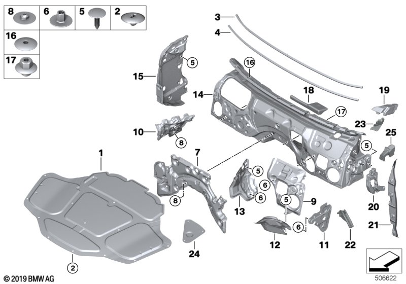 Genuine BMW 51487352221 G31 F90 G30 Seal, Side Frame, Left (Inc. 530iX, 530e & M550iX) | ML Performance UK Car Parts