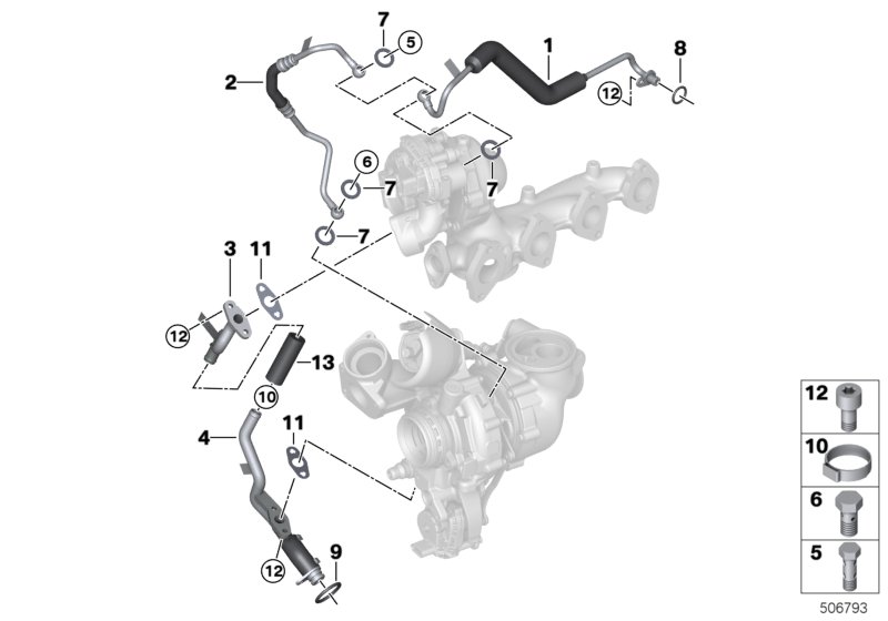 Genuine BMW 11428580013 G05 Oil Line, Supply, Low Compression (Inc. X5 25dX) | ML Performance UK Car Parts