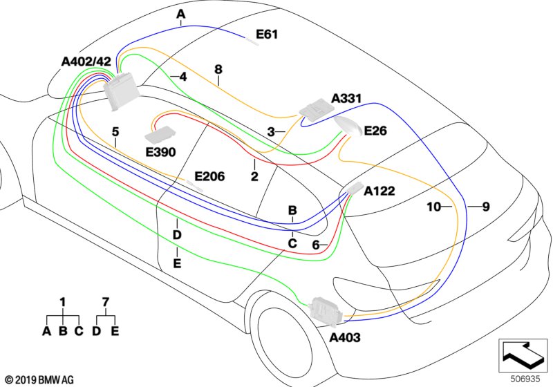 Genuine BMW 61119836544 F44 Antenna Line, Telephone L= 4326mm (Inc. 220d, M235iX & 218i) | ML Performance UK Car Parts