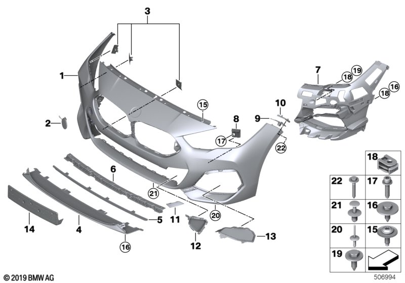 Genuine BMW 51118080707 F44 Set Of Mounts, Front Pdc / Pma Sensor (Inc. 228iX, M235iX & 218i) | ML Performance UK Car Parts