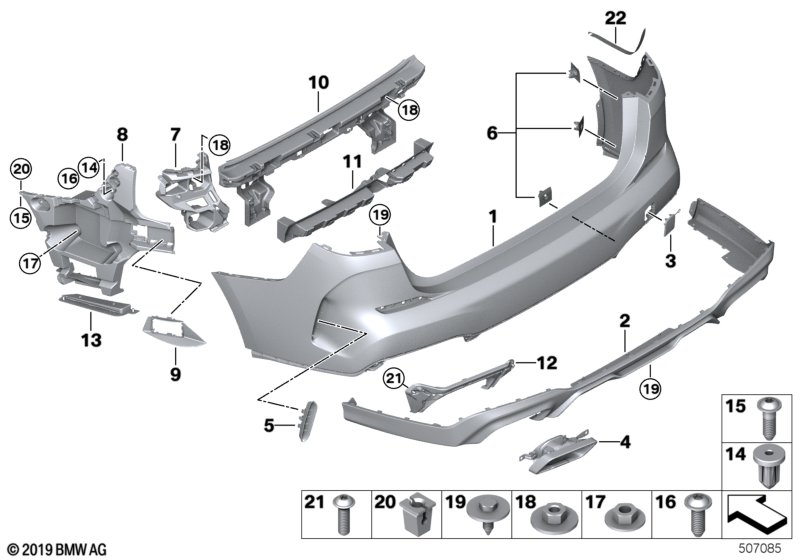 Genuine BMW 51128075453 F44 Guide For Bumper, Side, Left MSP (Inc. 218i, 228iX & 220d) | ML Performance UK Car Parts