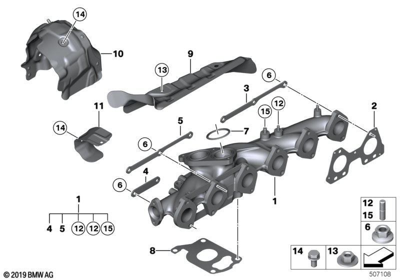 Genuine BMW 11628573112 G11 G02 G12 Heat Shield For Exhaust Manifold (Inc. 740LdX, 640dX & X4 M40dX) | ML Performance UK Car Parts