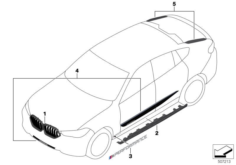 Genuine BMW 51192469973 G06 Sill Insert Carbon, Left M PERFORMANCE (Inc. X6) | ML Performance UK Car Parts