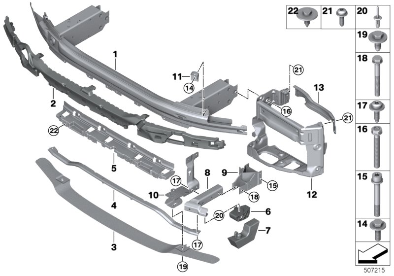 Genuine BMW 51118068454 F90 Vertical Connection, Right M5 (Inc. M5) | ML Performance UK Car Parts