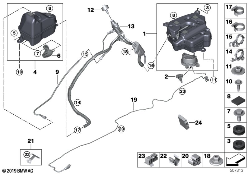 Genuine BMW 16197381415 G32 G15 G30 Scr Container Passive (Inc. 640dX, 630dX & 620dX) | ML Performance UK Car Parts