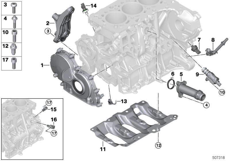 Genuine BMW 11118513419 F56 F39 F48 Adapter Plate (Inc. 116d, 218i & One) | ML Performance UK Car Parts