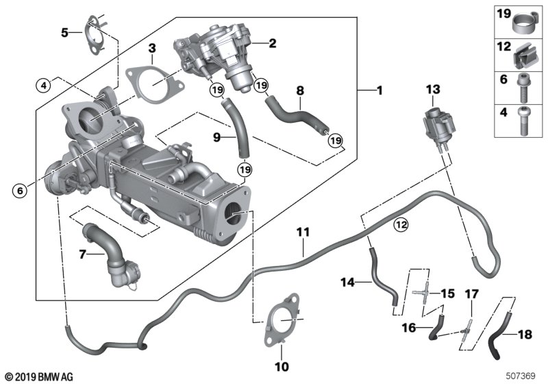 Genuine BMW 11718580454 G32 G02 G01 Hose, Egr Cooler-Egr Valve VORLAUF (Inc. 318d, X3 20dX & 320d) | ML Performance UK Car Parts