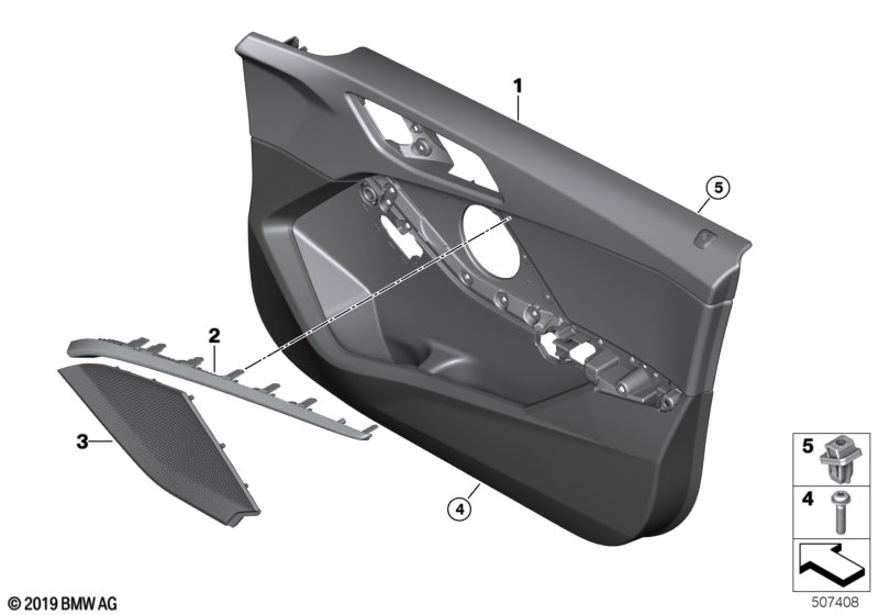 Genuine BMW 51417949486 F40 F44 Cover Loudspeaker Right TITAN (Inc. 228iX, M235iX & 118i) | ML Performance UK Car Parts