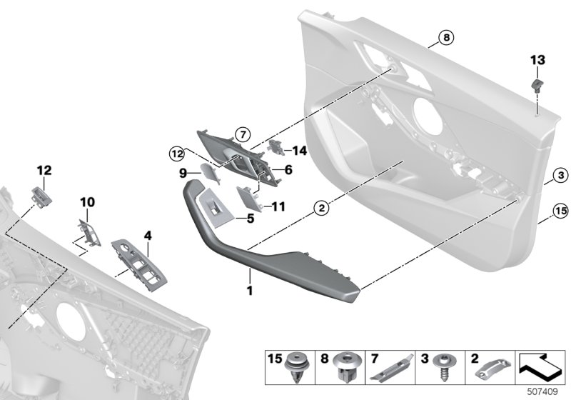 Genuine BMW 51419875682 F40 Door Handle, Front Right BLACK (Inc. 118d, 120dX & M135iX) | ML Performance UK Car Parts