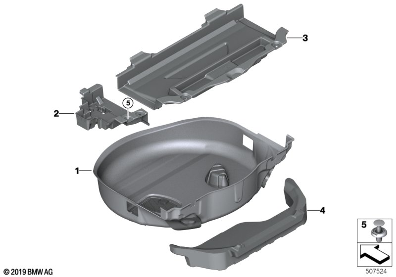 Genuine BMW 51477943341 G07 Trunk Tub Left (Inc. X7) | ML Performance UK Car Parts