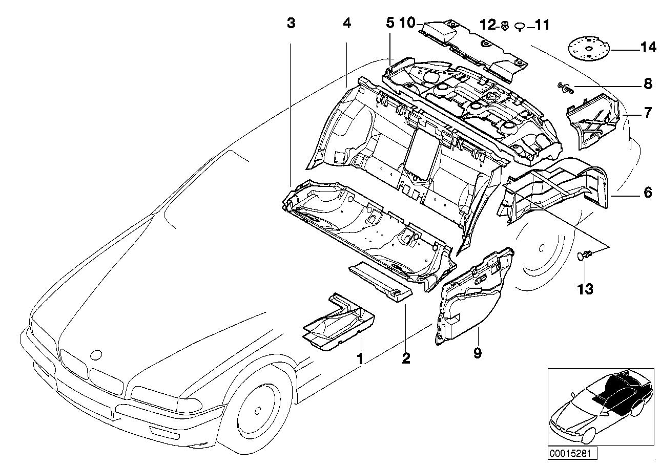 Genuine BMW 51488163876 E38 Sound Insulating Door Rear Right (Inc. 735iL, 728iL & 730iL) | ML Performance UK Car Parts