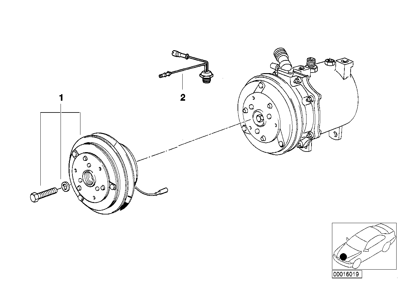 Genuine BMW 64528390779 E31 E34 E36 Magnetic Clutch (Inc. M3, 730iL & 840i) | ML Performance EU Car Parts