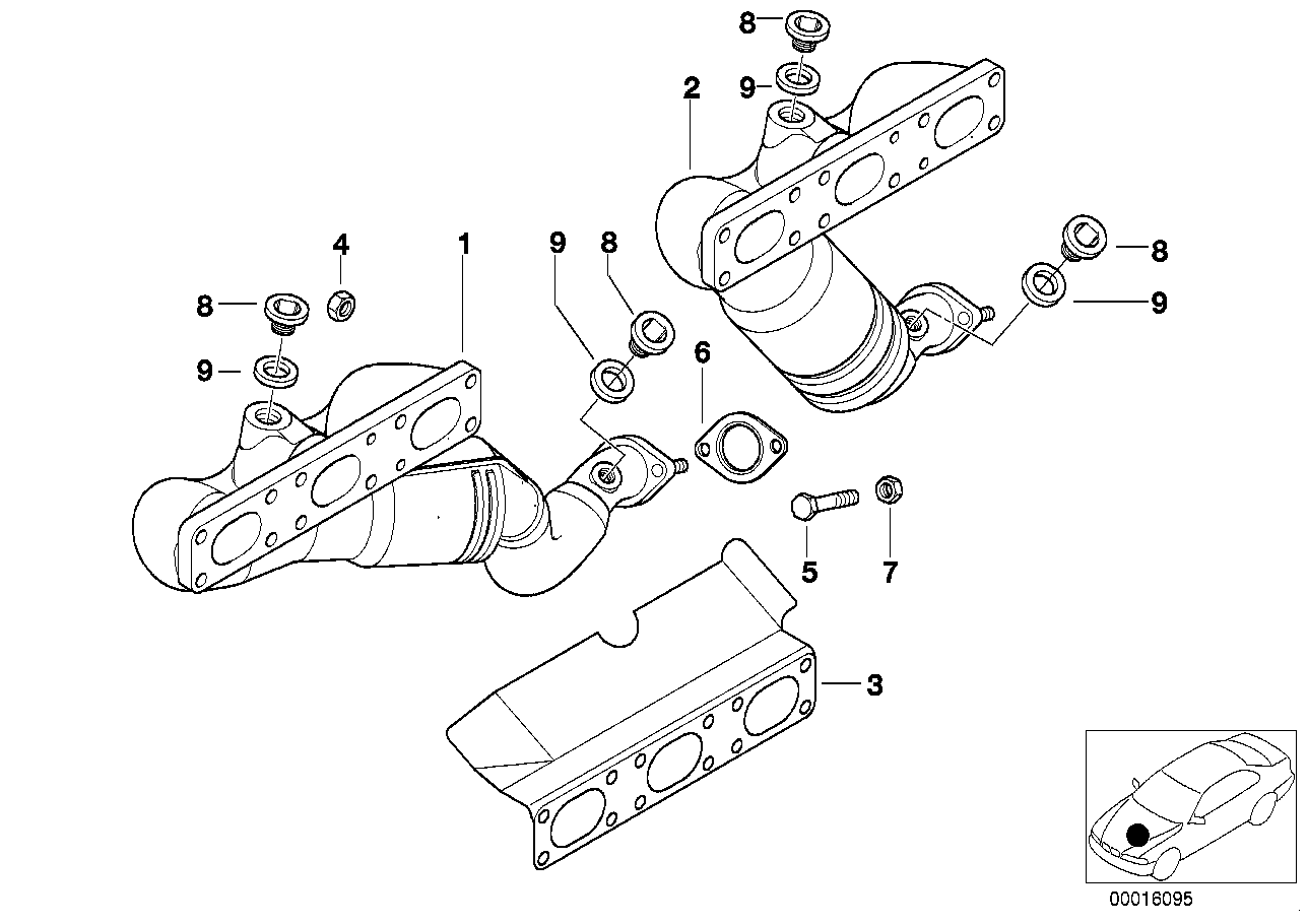 Genuine BMW 18407518676 E83 E36 E46 Rp-Exhaust Manifold With Catalytic Conv. ZYL. 4-6 (Inc. Z4 3.0i, 330i & 330xi) | ML Performance UK Car Parts