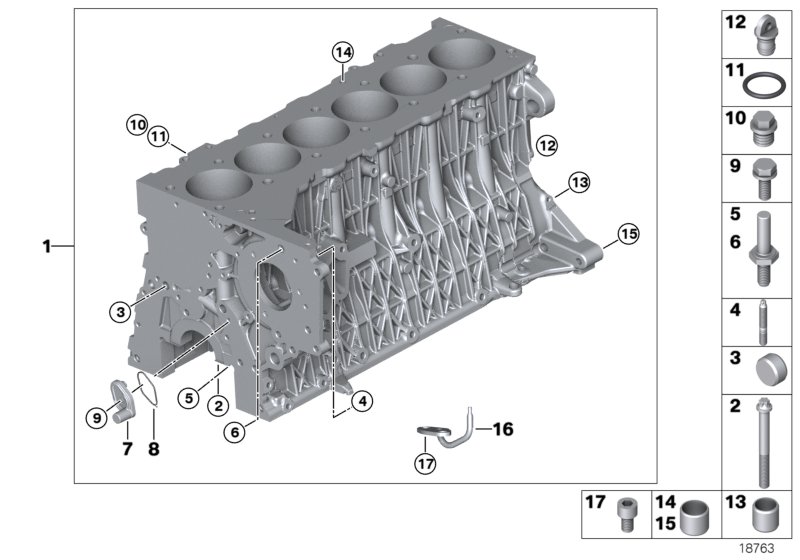 Genuine BMW 11110392304 E60 E61 Engine Block With Piston (Inc. 535d) | ML Performance UK Car Parts