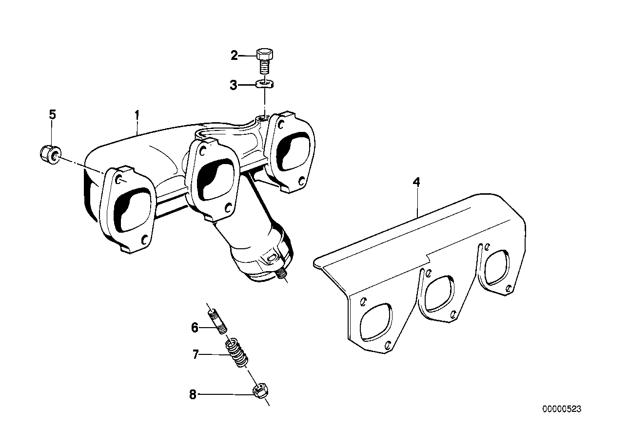 Genuine BMW 11621289275 E24 E32 E34 Exhaust Manifold (Inc. 730iL, 635CSi & 530i) | ML Performance UK Car Parts