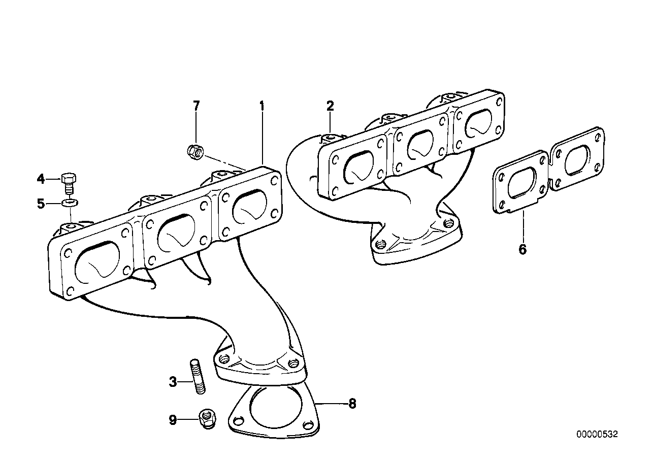 Genuine BMW 11621716736 E36 E34 Exhaust Manifold, Front (Inc. 325i, 525ix & M3) | ML Performance UK Car Parts