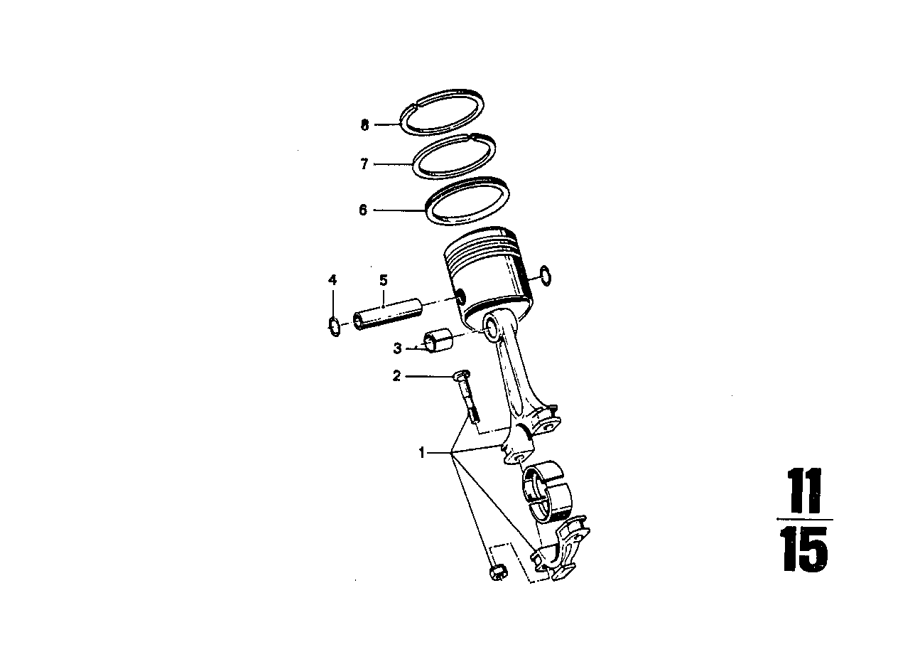 Genuine BMW 11241260306 E24 E23 Connecting Rod (Inc. 3.3L, 3.3Li & 733i) | ML Performance UK Car Parts