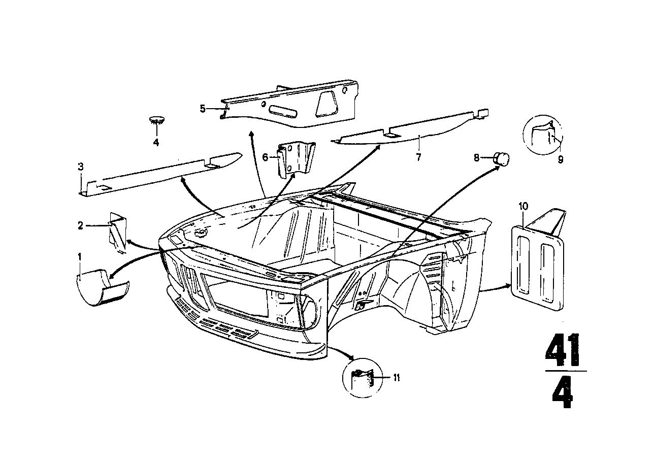 Genuine BMW 41141814039 Connection Plate Left VORNE (Inc. 3.0CSiL, 3.0CSi & 3.0CSL) | ML Performance UK Car Parts