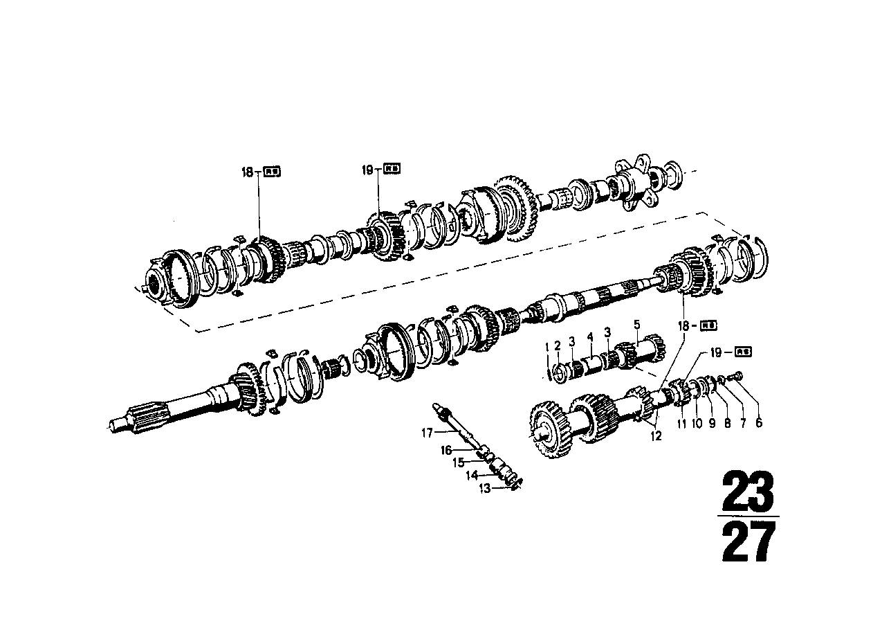 Genuine BMW 23211201487 E12 Countershaft (Inc. 2002tii, 2002 & 2002ti) | ML Performance UK Car Parts