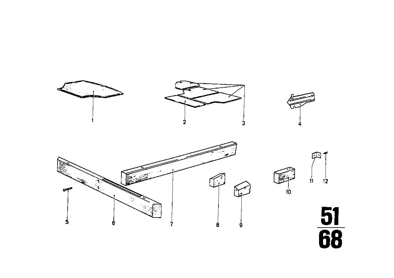 Genuine BMW 51951811281 Trimming Foil MITTELGRAU (Inc. 1502, 2002 & 3.0Si) | ML Performance UK Car Parts