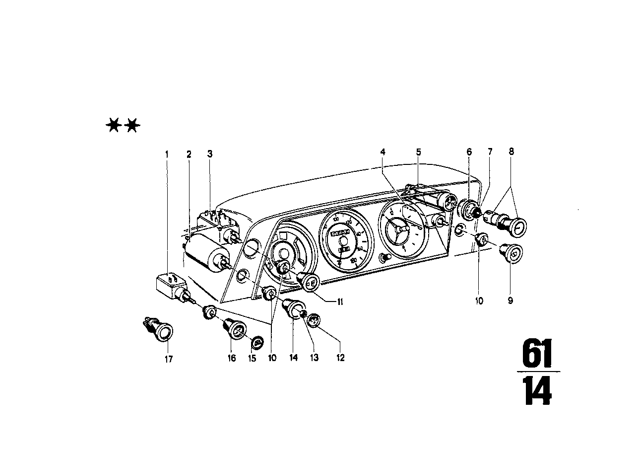 Genuine BMW 61311351057 Button (Inc. 3.0SBav, 2000 & 2800Bav) | ML Performance UK Car Parts