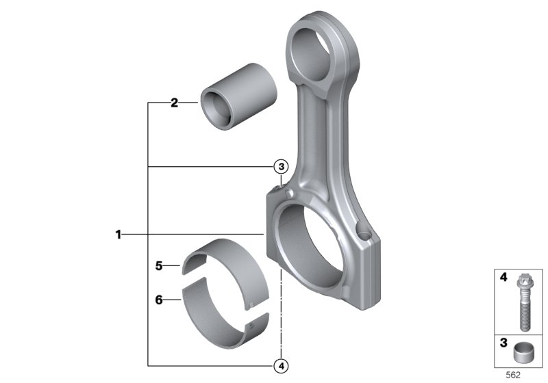 Genuine BMW 11241437211 E39 E46 E34 Set Connecting Rod (Inc. 325is, 523i & 528i) | ML Performance UK Car Parts