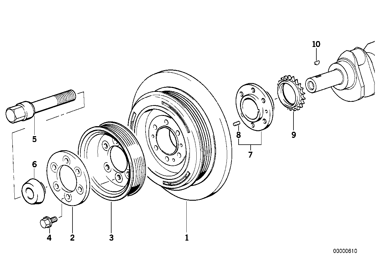 Genuine BMW 11232246511 E38 E34 E36 Vibration Damper (Inc. 325tds, 525td & 525tds) | ML Performance UK Car Parts